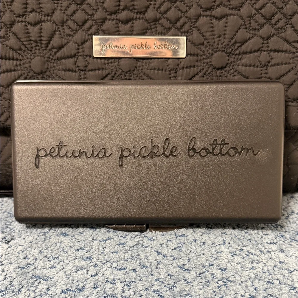 Petunia Pickle Bottom Black Floral Quilted Baby Bag